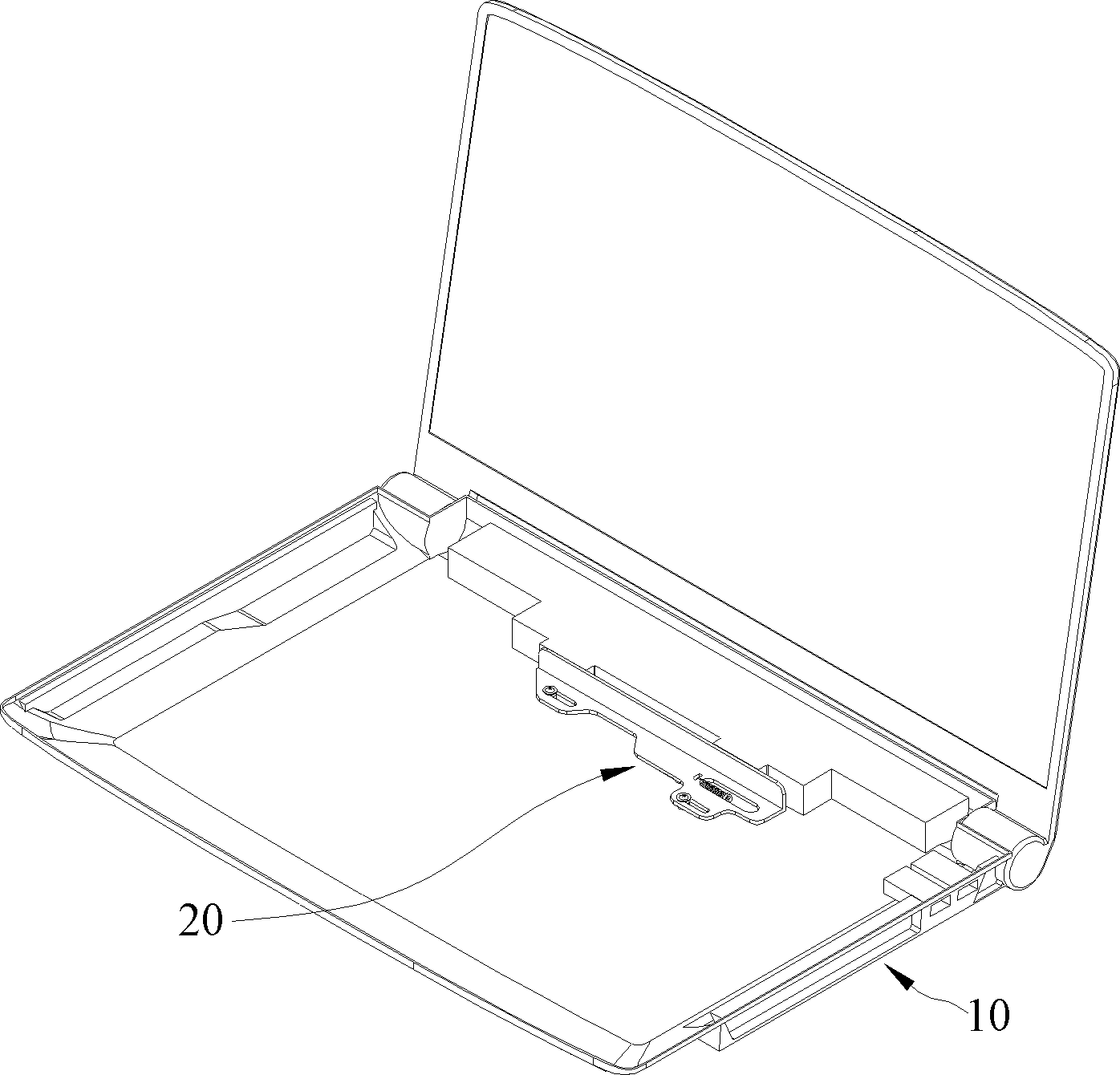 Notebook type computer with battery snap switch