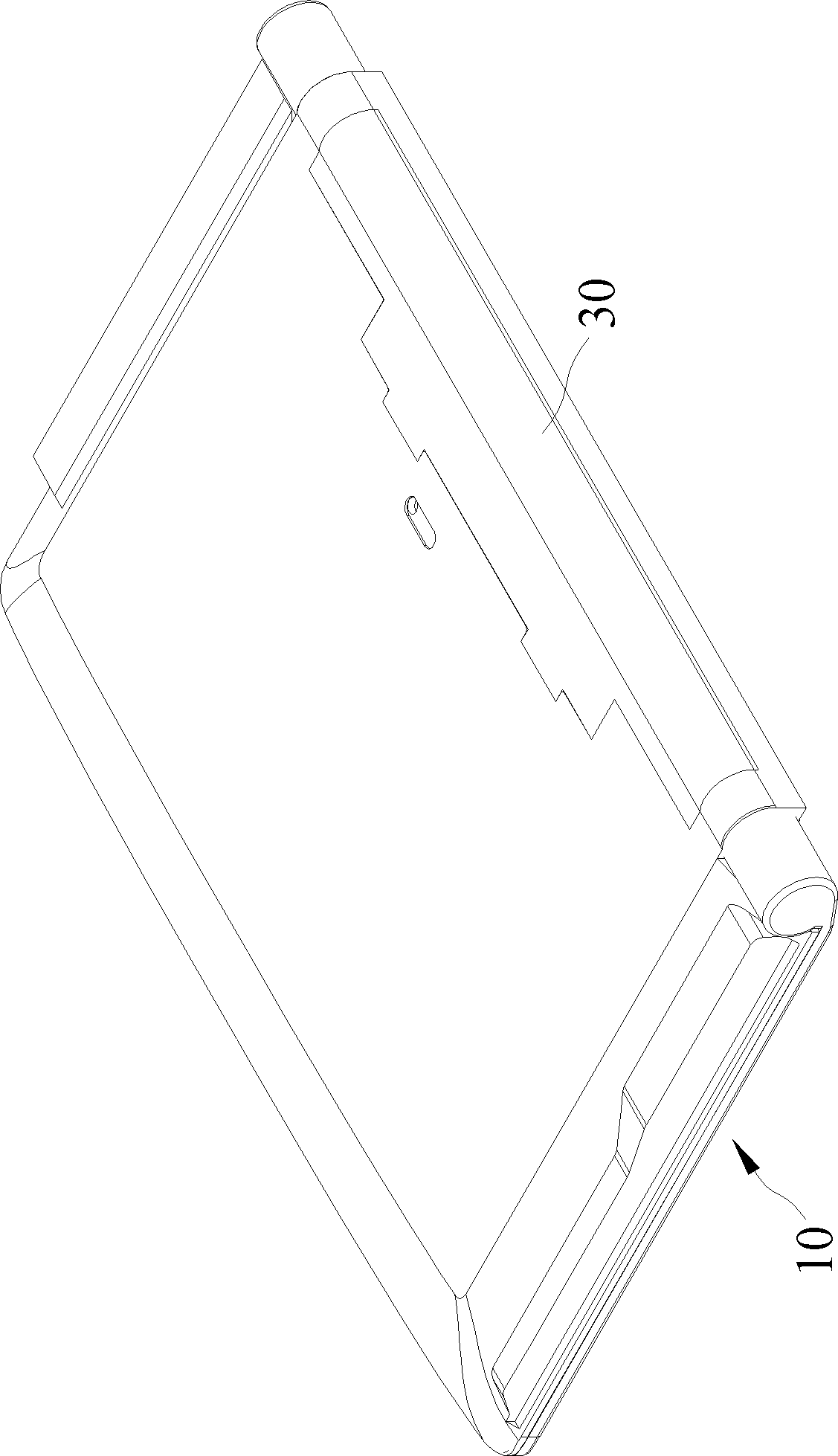 Notebook type computer with battery snap switch