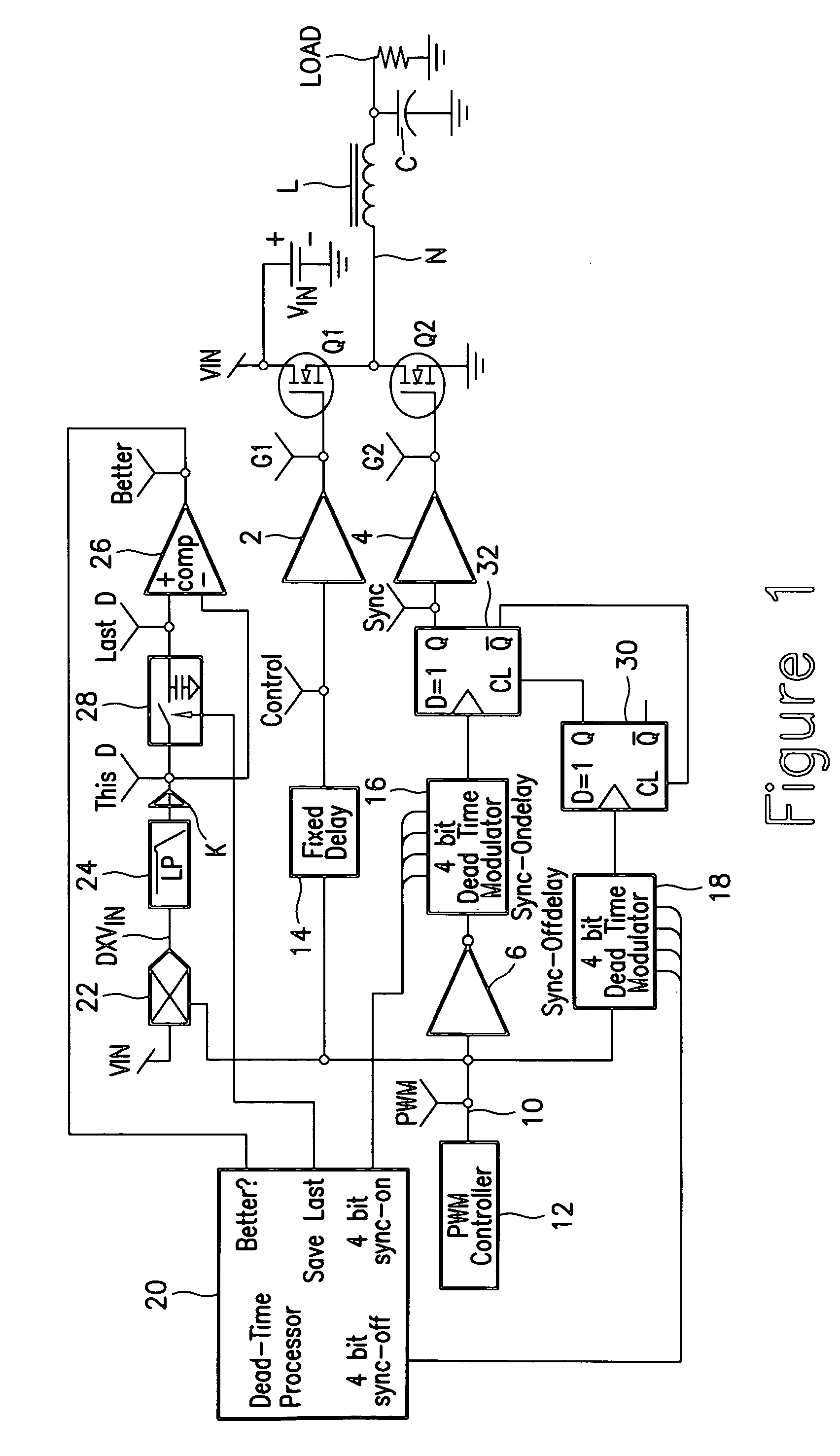 Apparatus and method for minimizing power loss associated with dead time