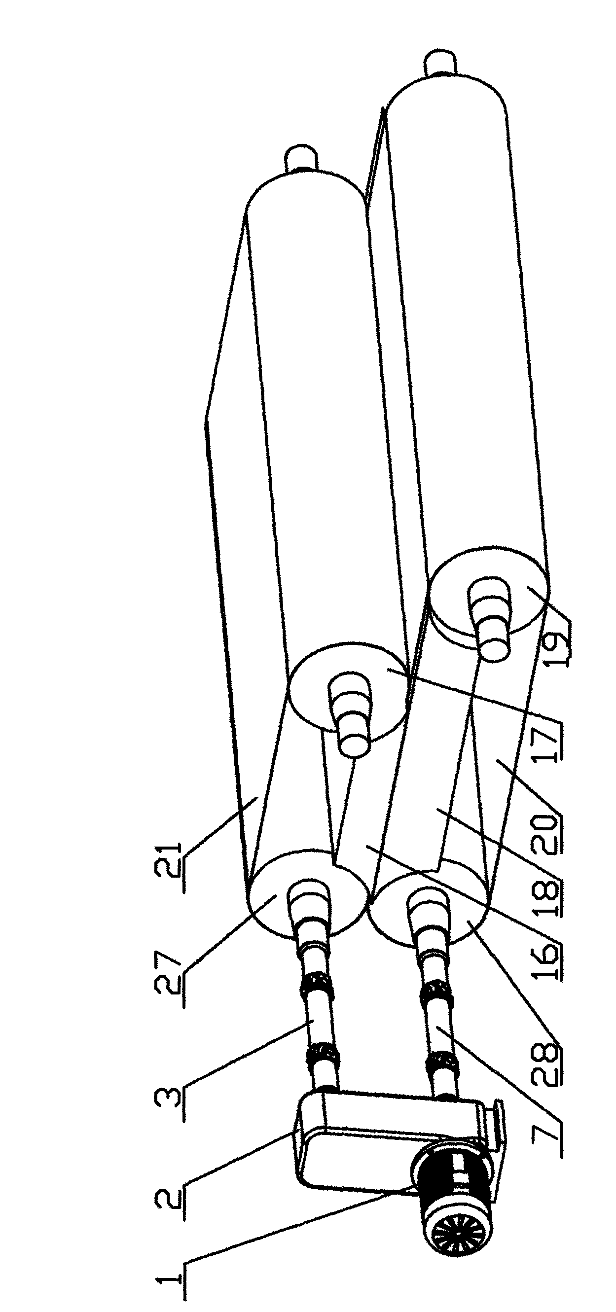 Belt type foaming forming machine for producing synthetic leather