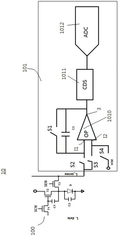 Sensing circuit and corresponding OLED display equipment