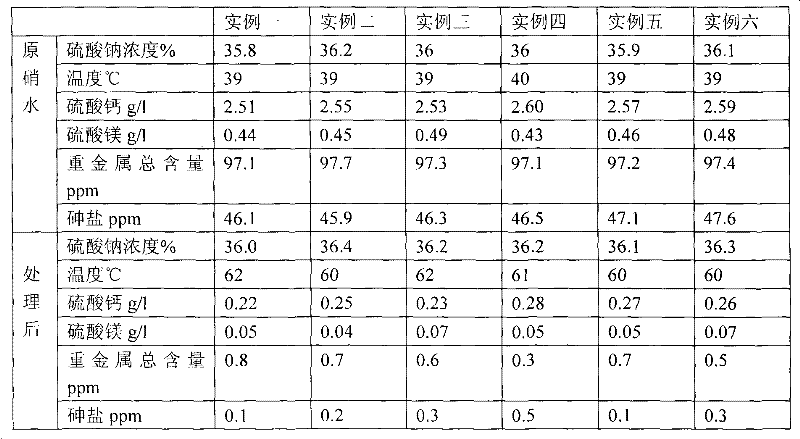 Process for treating mirabilite liquid