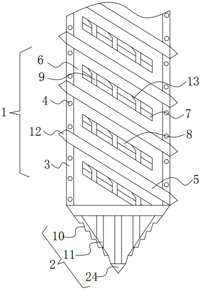 Rapid-steel-inlaid spiral cutter with good wear resistance