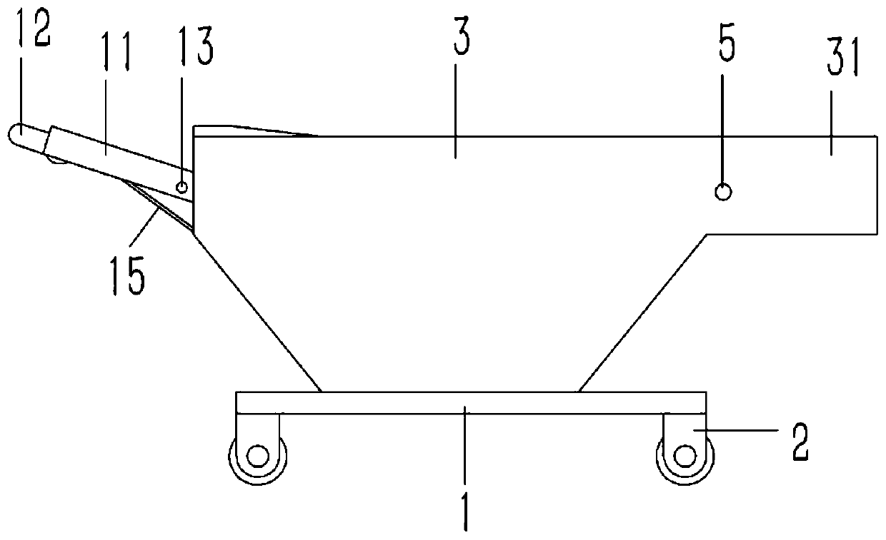 Hopper car for chain plate chip removal machine