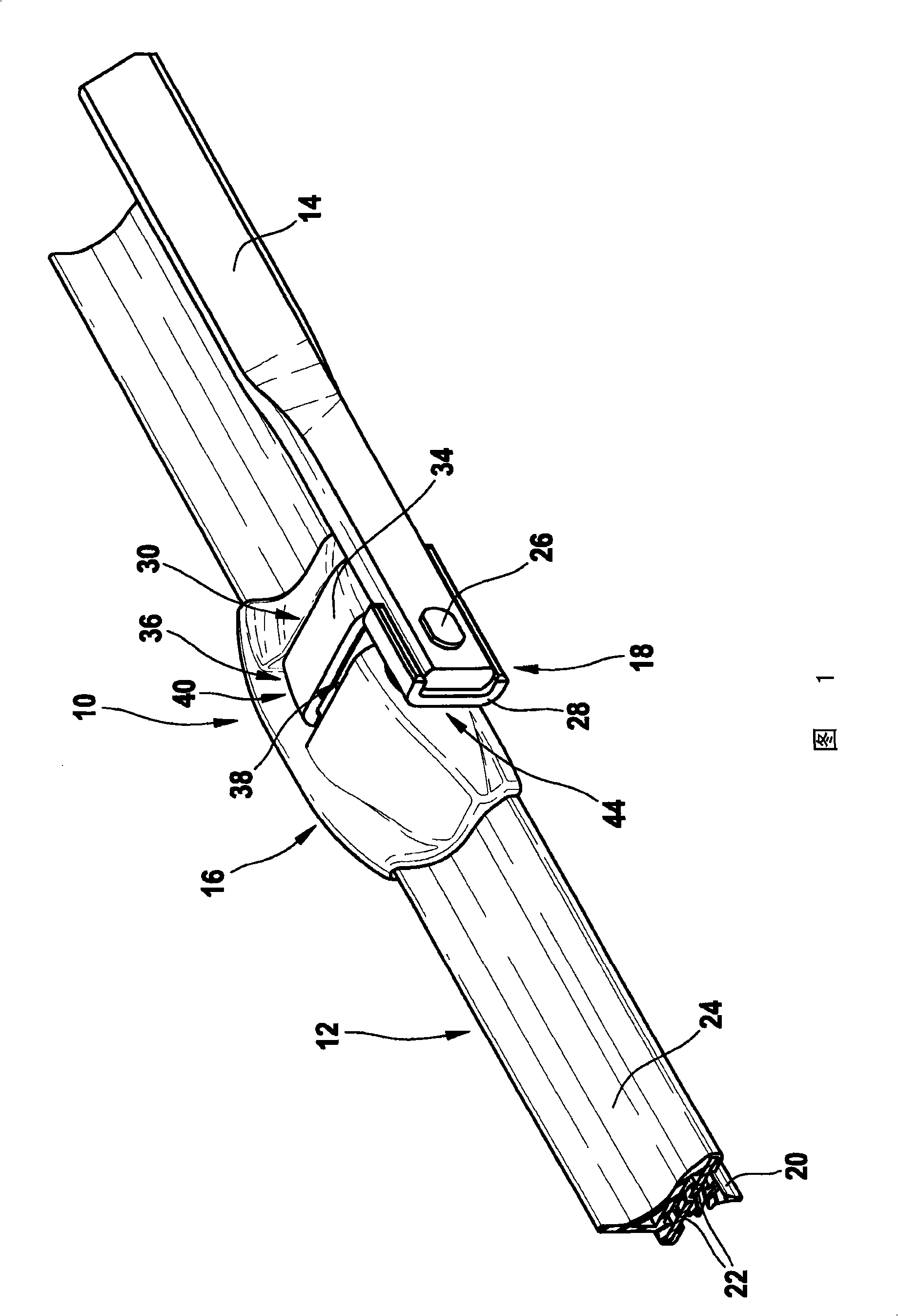 Connection apparatus for a wiping arm