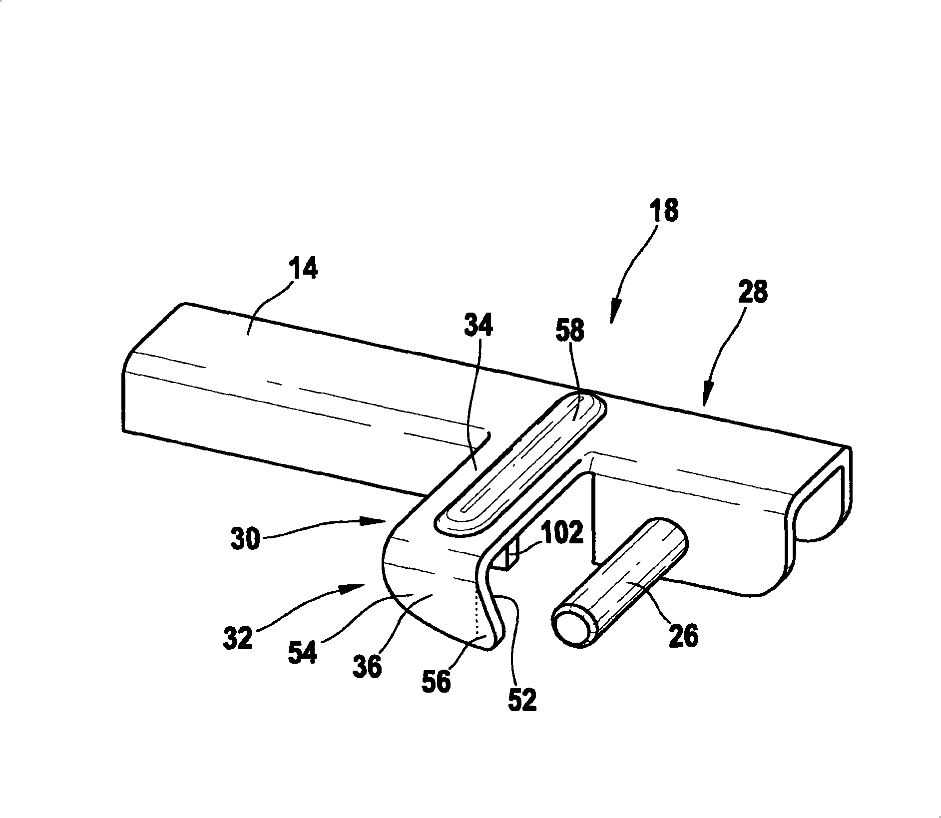 Connection apparatus for a wiping arm