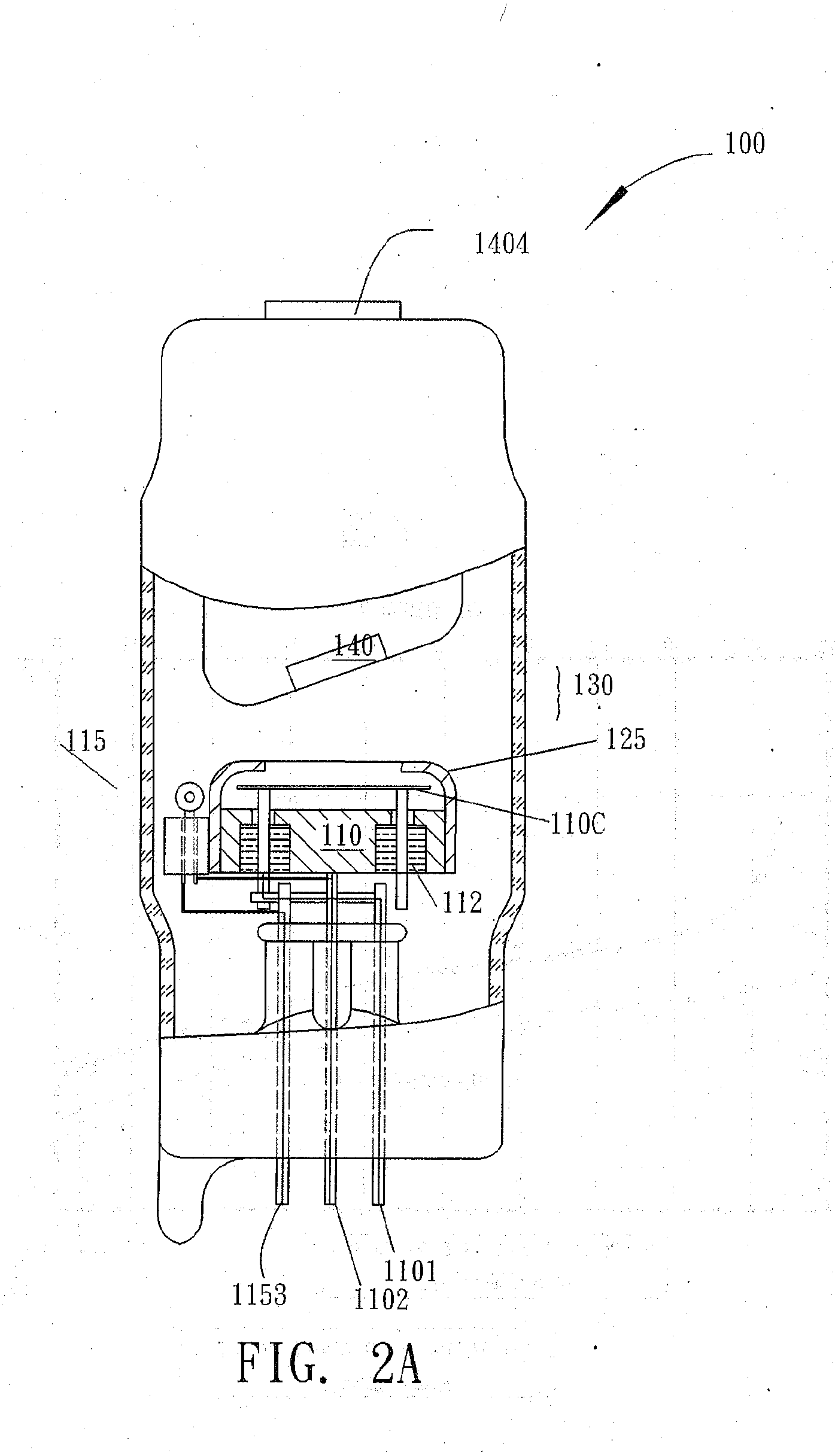 Encapsulated structure for x-ray generator with cold cathode and method of vacuuming the same