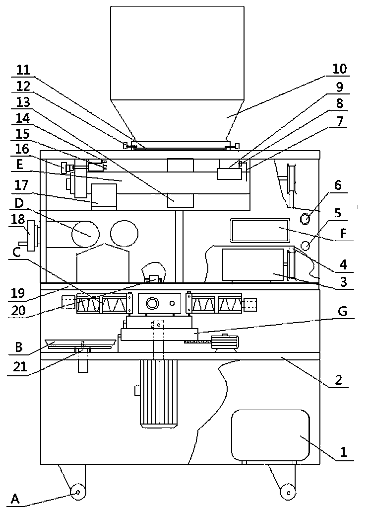 An automatic knife changing noodle machine