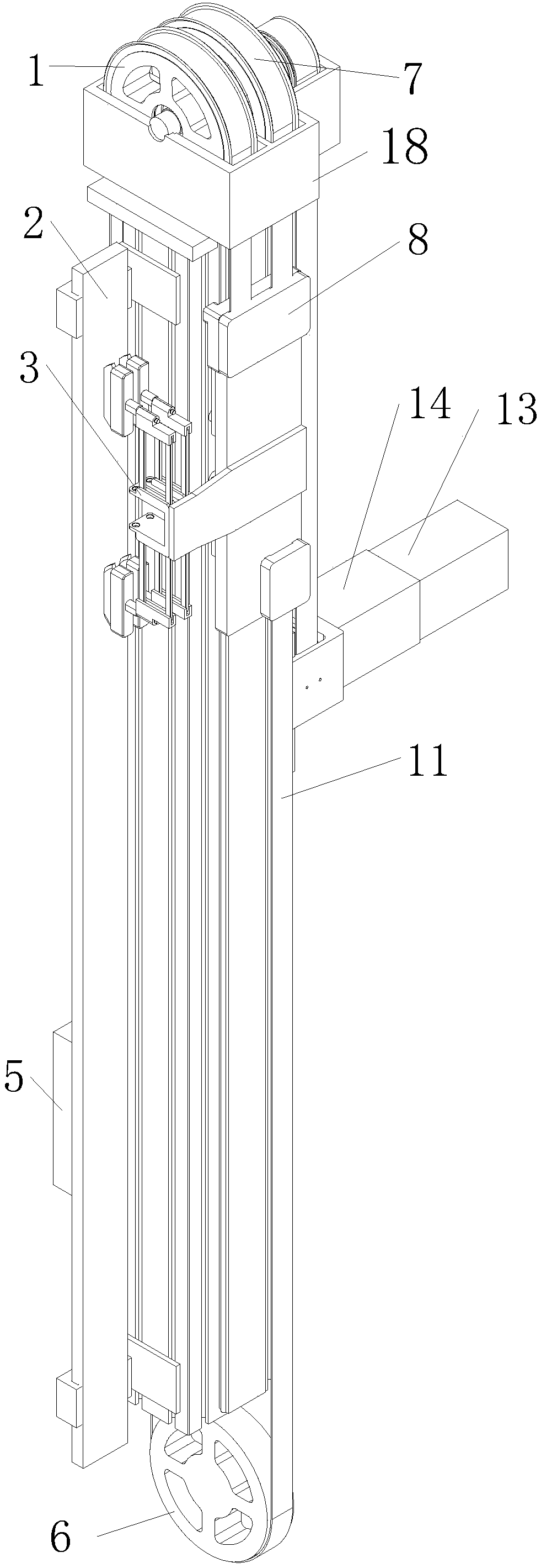 Track hoisting mechanism and inspection robot with same