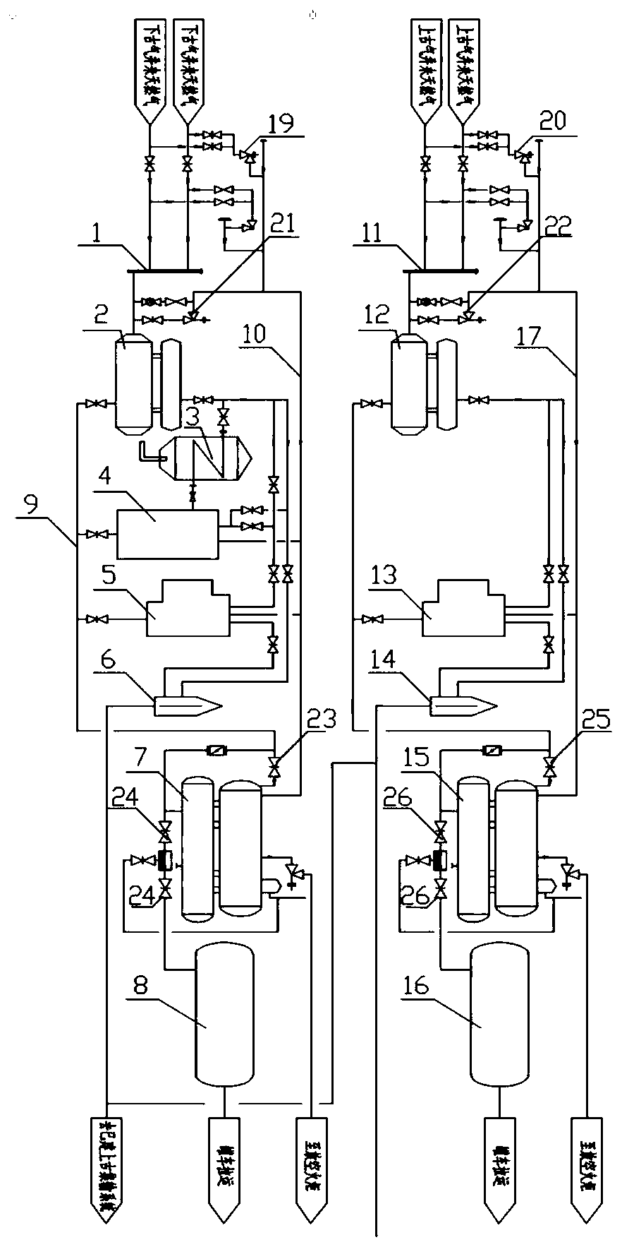 Lower paleozoic sulfur-containing natural gas and upper paleozoic sulfur-free natural gas commingled producing system