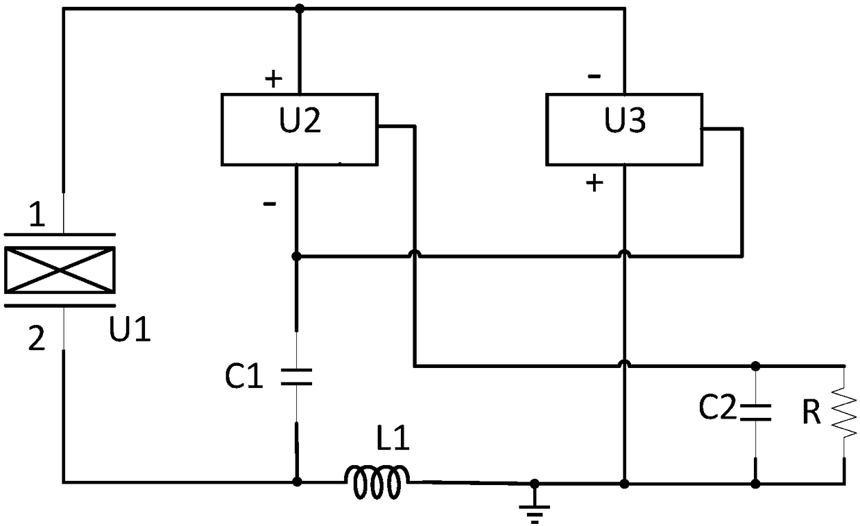 A circuit for collecting piezoelectric vibration energy