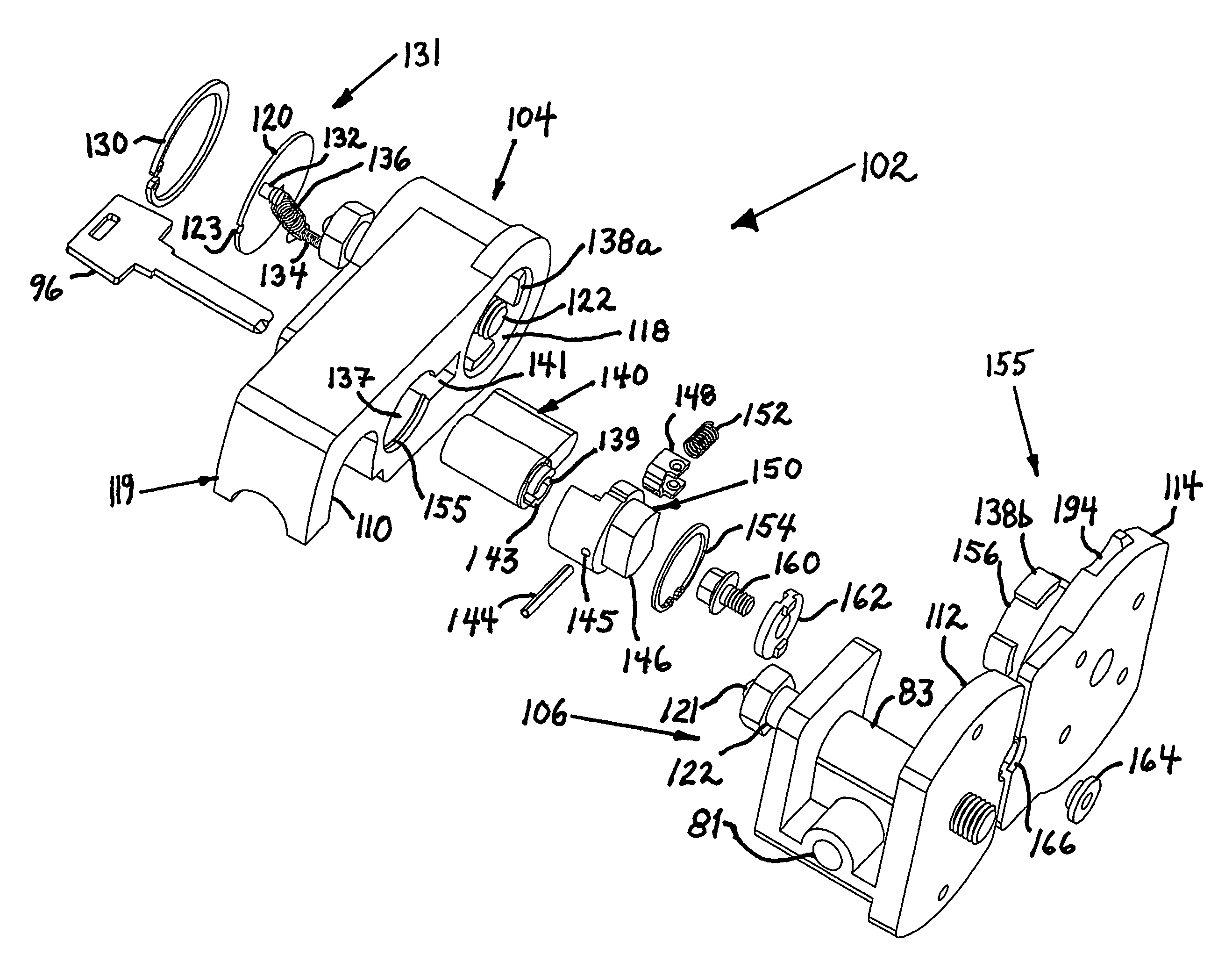 Pivotal bar-lock with encased cylinder lock