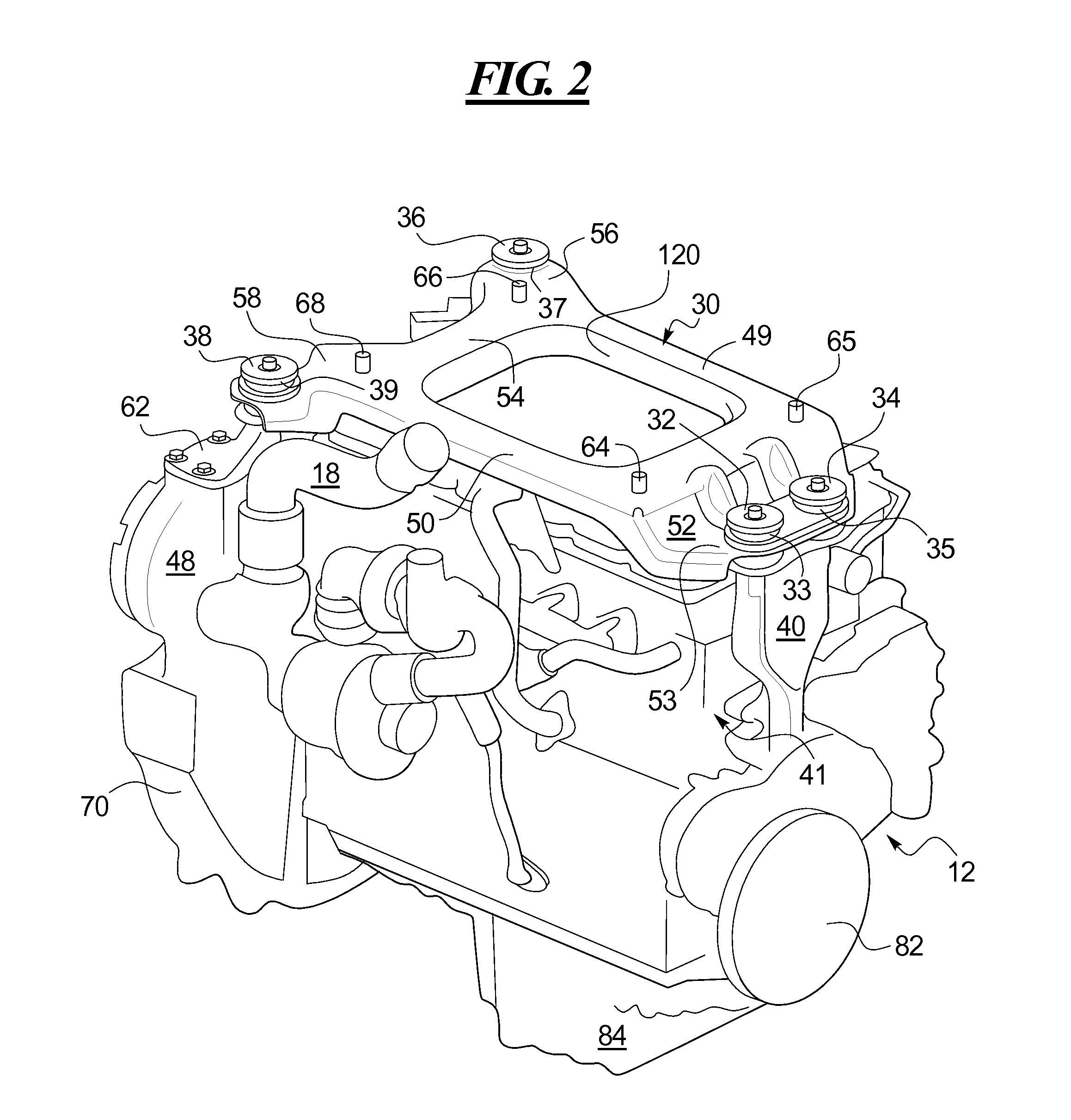 Exhaust Gas Aftertreatment Support Assembly