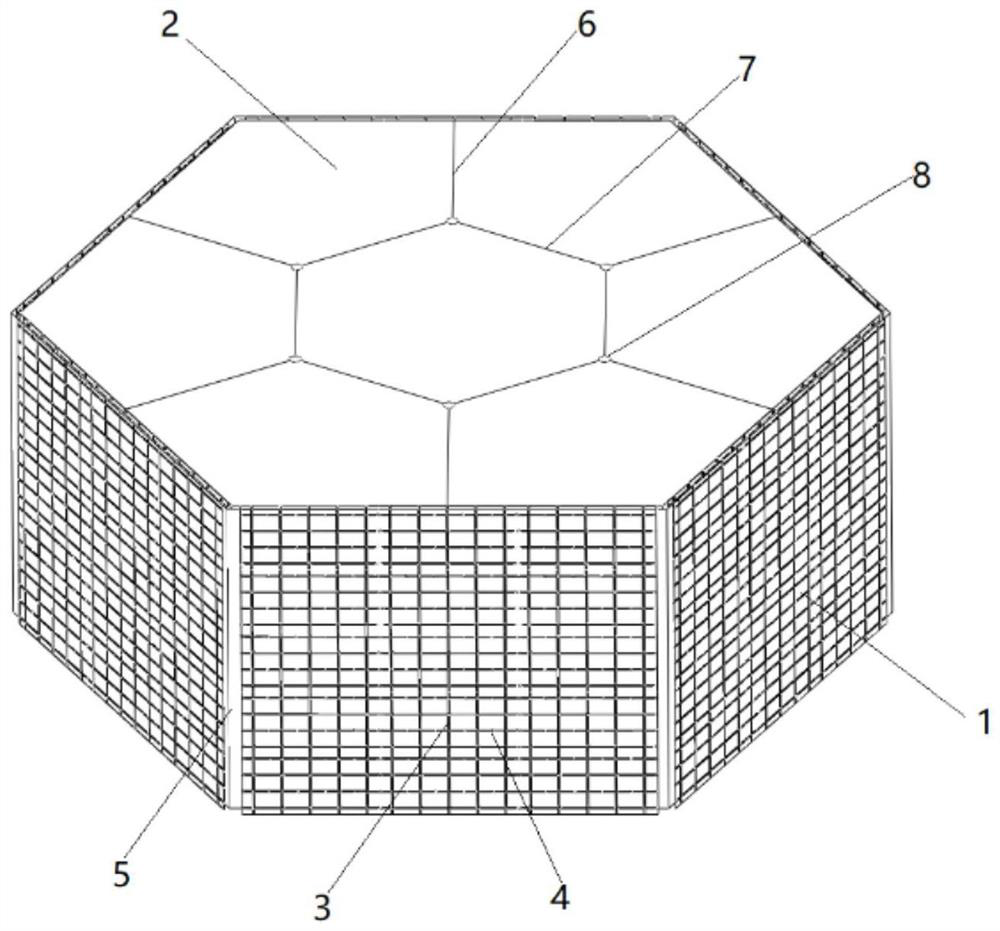 Offshore wind power truss concrete cylindrical foundation