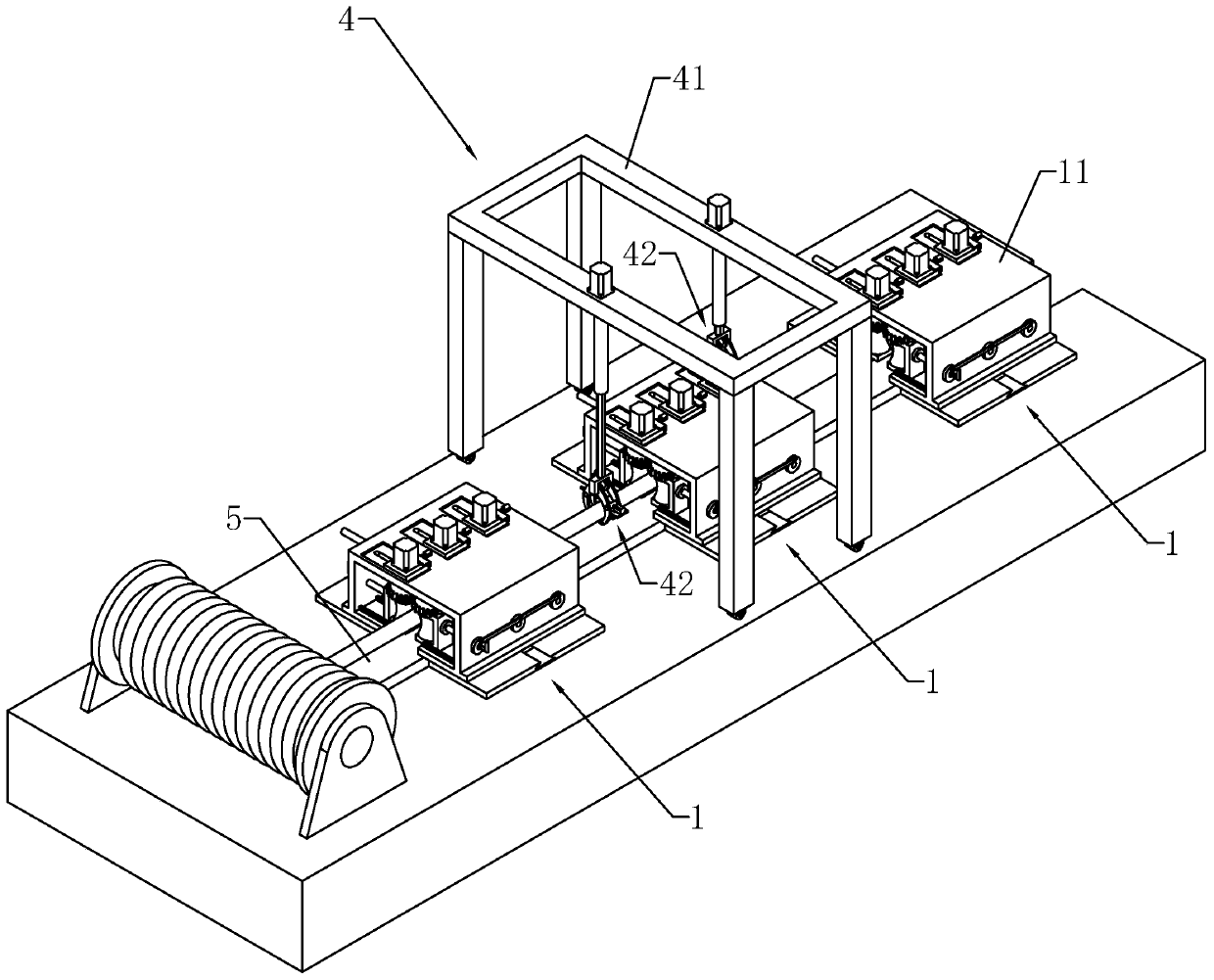 Direct-buried type high-voltage cable automatic laying device and laying method