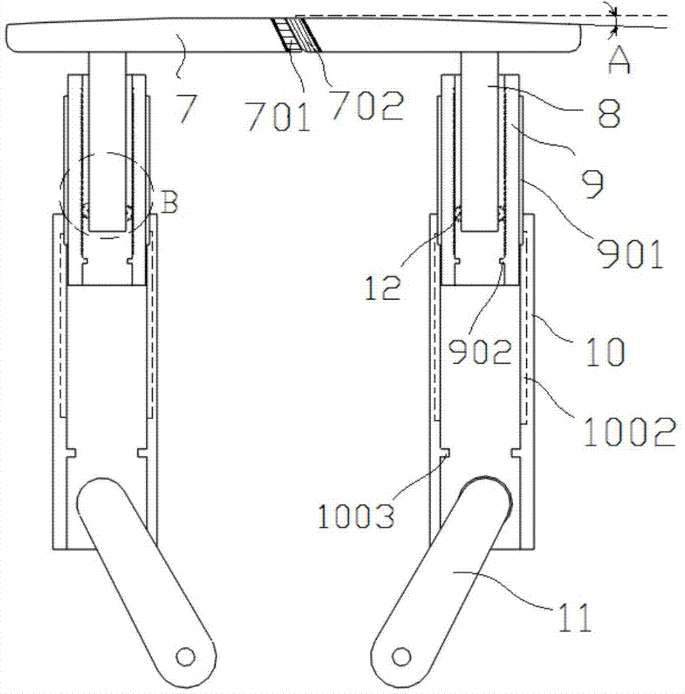 Longitudinal moving windscreen wiper