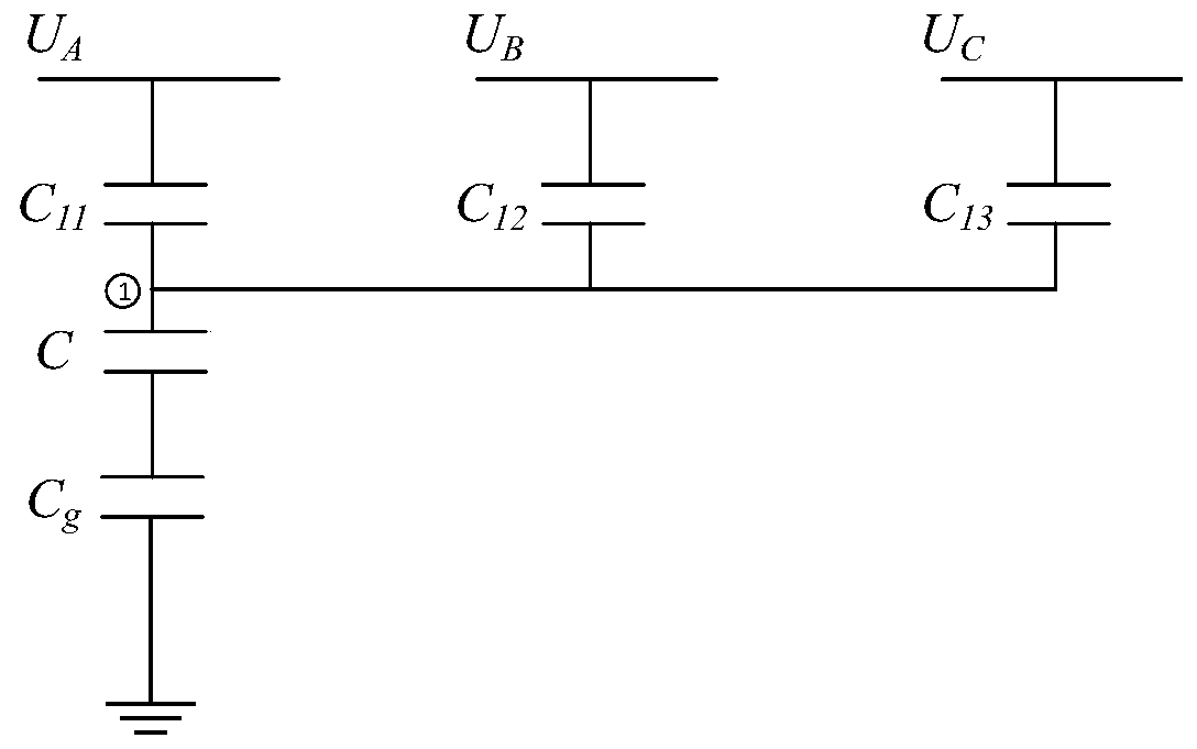 Phase voltage self-calibration method for three-phase overhead transmission lines based on shunt capacitors