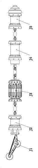 Magnetic leakage corrosion track detector for inner wall of pipeline