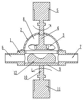 Abrasive grain flow polishing device with vane wheel