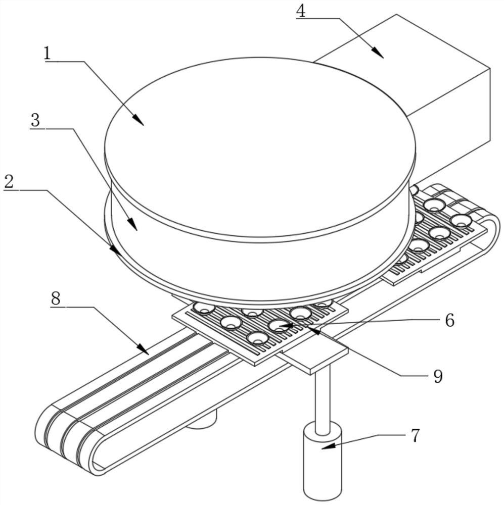 Ceramic glaze spraying device with dust collecting function