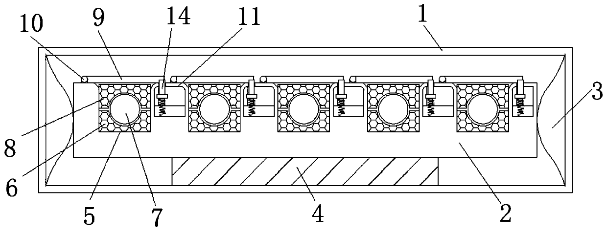 Injection packaging box with buffer function