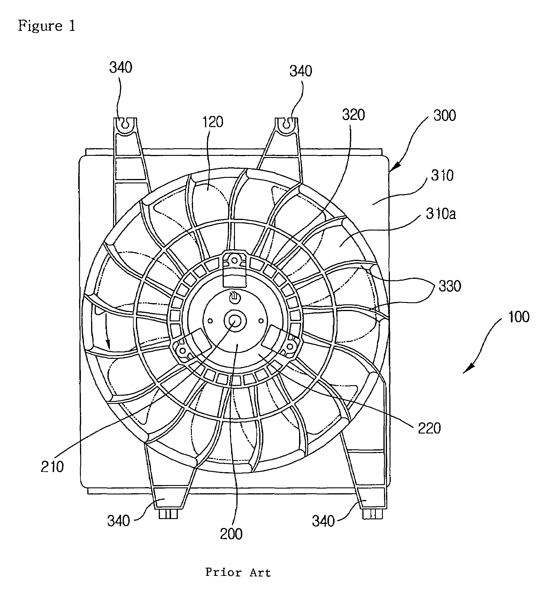 Guide blade of axial-flow fan shroud