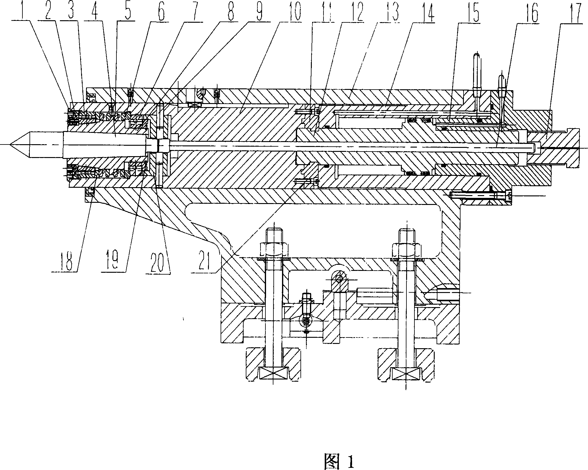 Hydraulic gyration tailstock