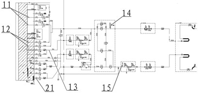 Layered washing method for slurry circulation system of slurry balance shield machine