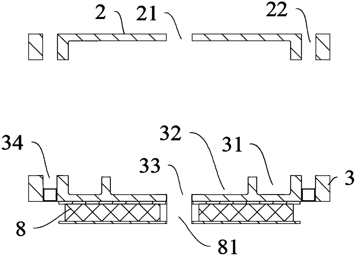 Spring press-fit device with compound stop function