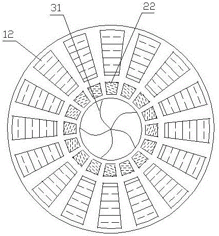 Horizontal through flat fixed paddle axial flow hydraulic generator and acting method thereof