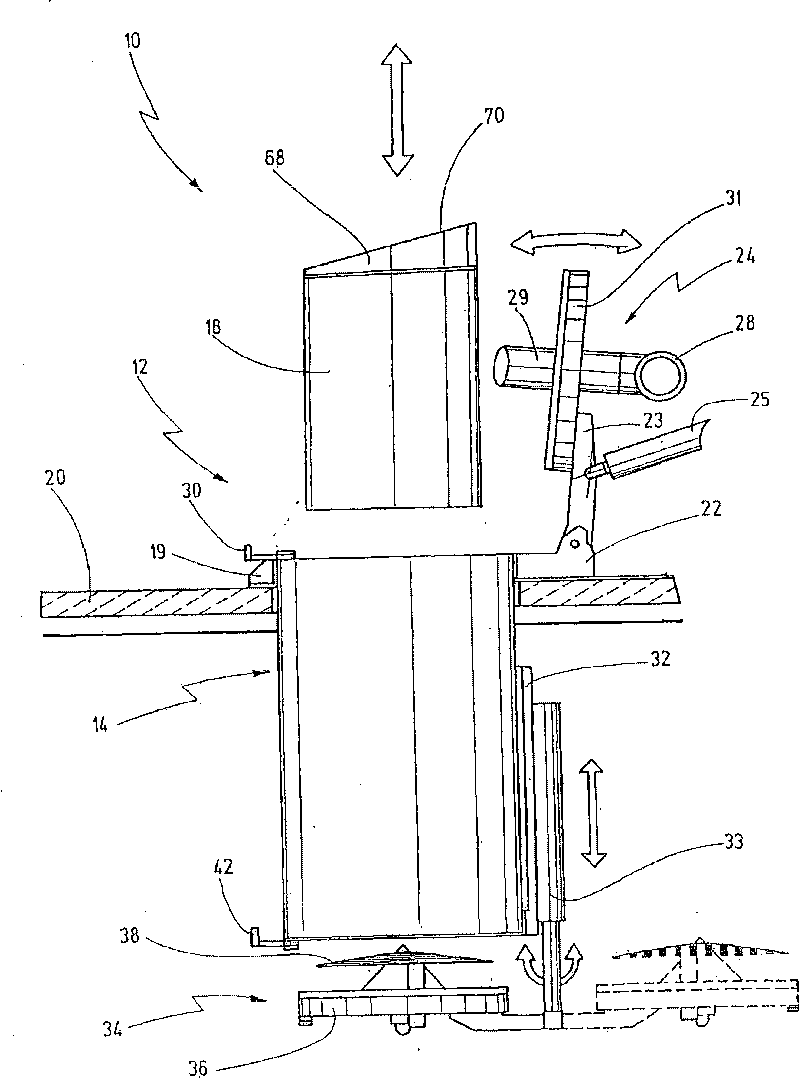 Device for treating particulate material