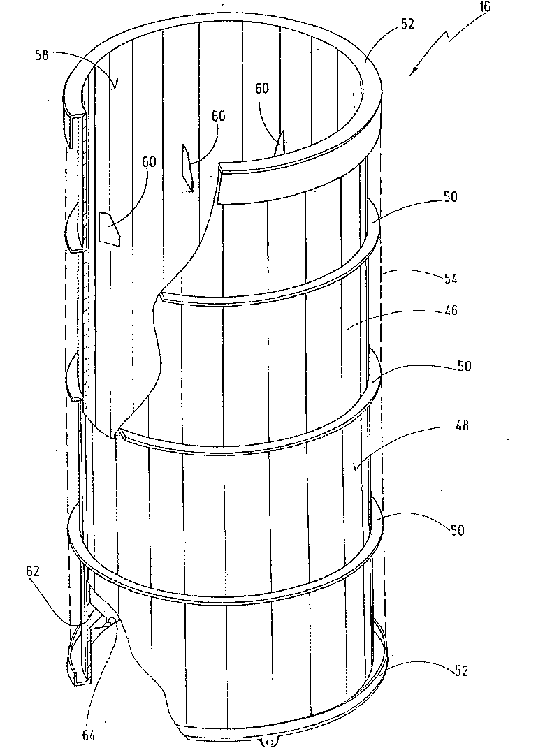 Device for treating particulate material