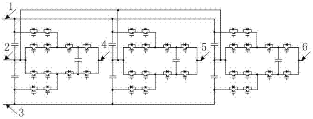 Five-level voltage source type conversion device