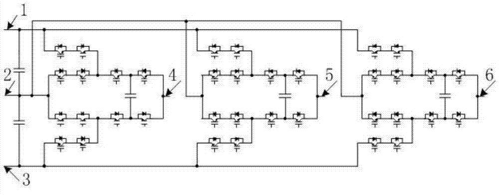 Five-level voltage source type conversion device