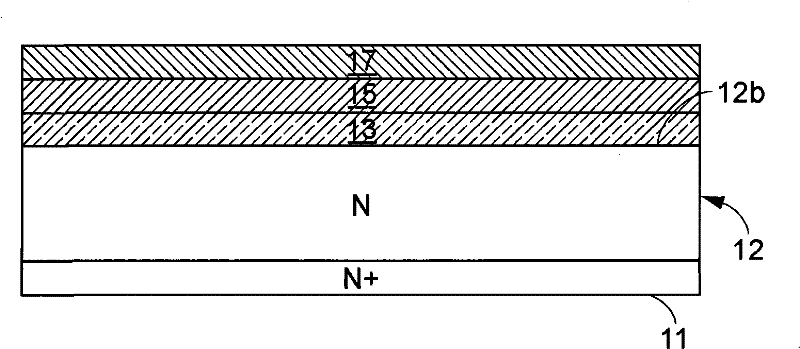 P-N junction diode structure of metal oxide semiconductor and method for producing the same