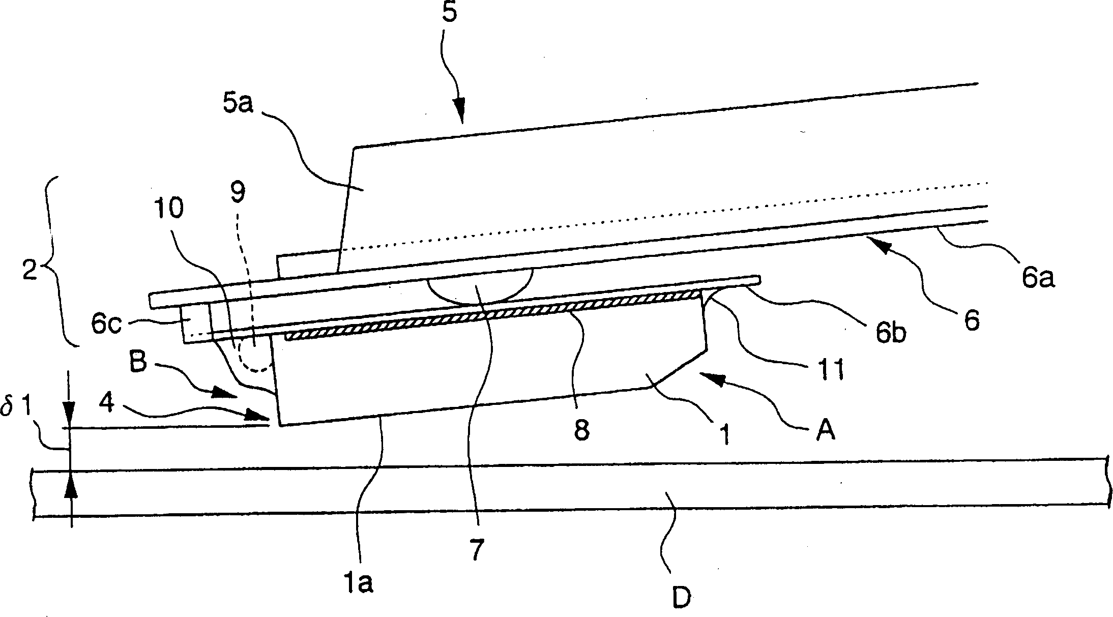 Magnetic head for conducting slider and bracket by conductivity resin