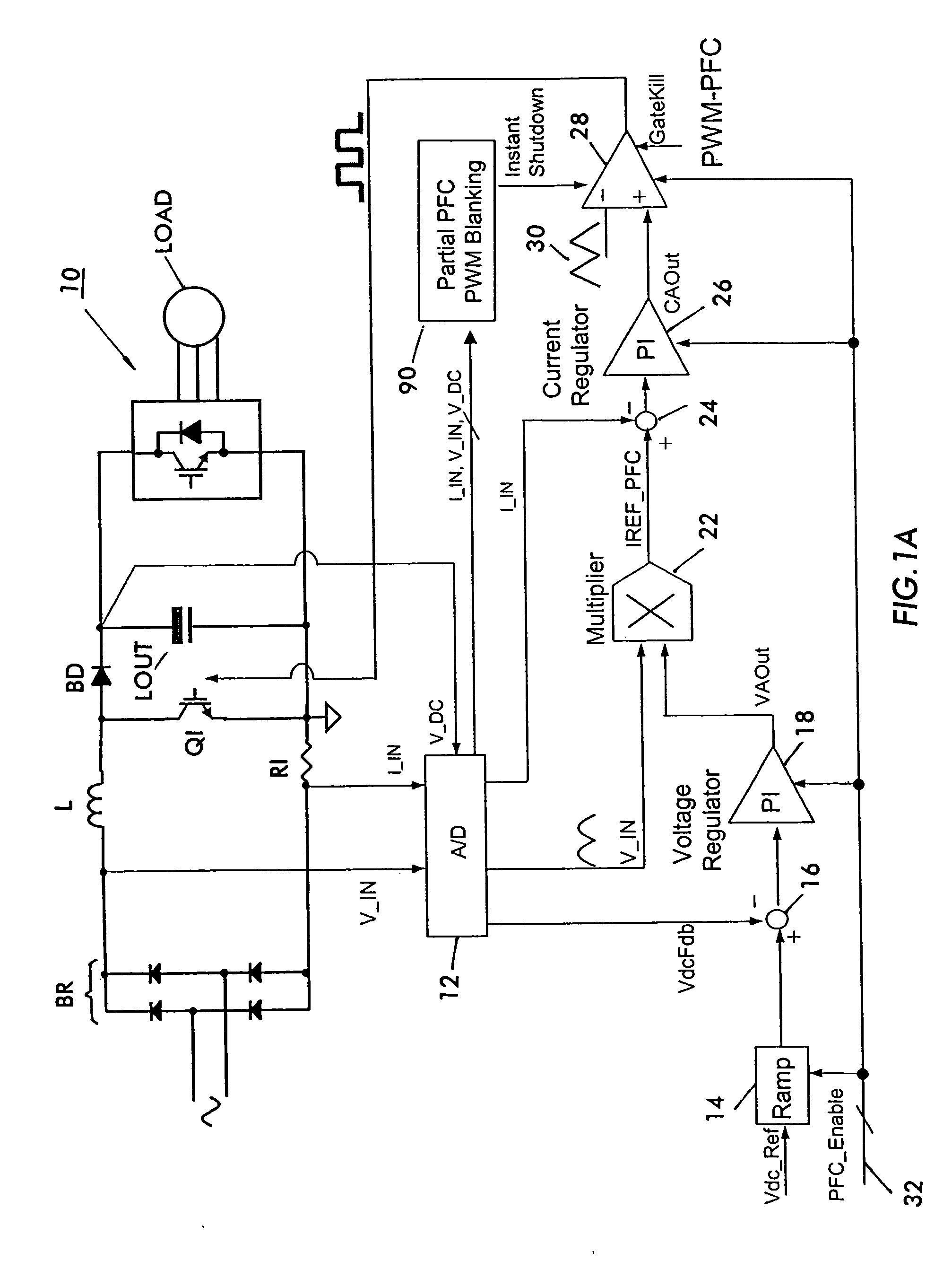 Digital implementation of power factor correction