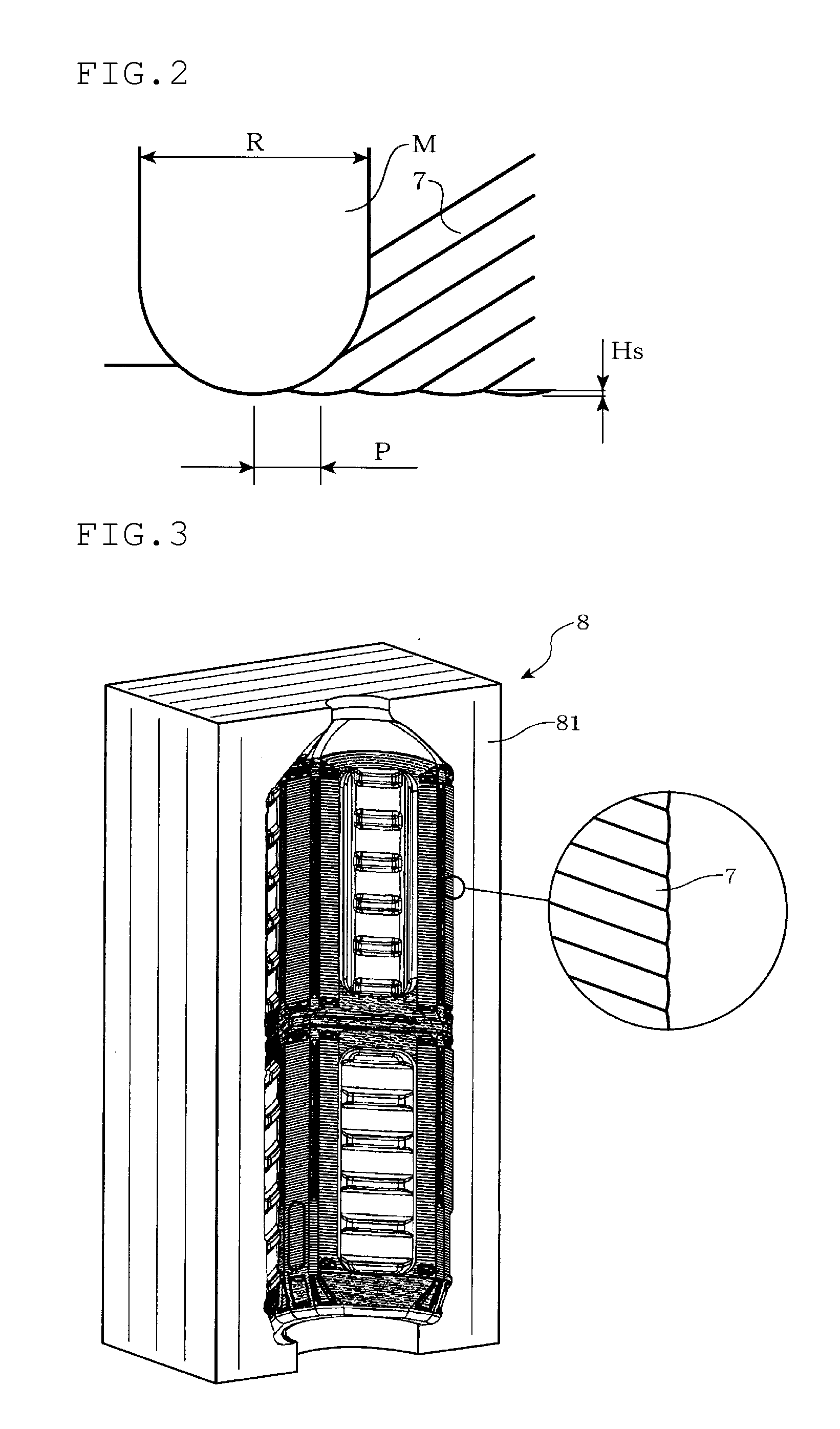 Angular resin container and blow molding die