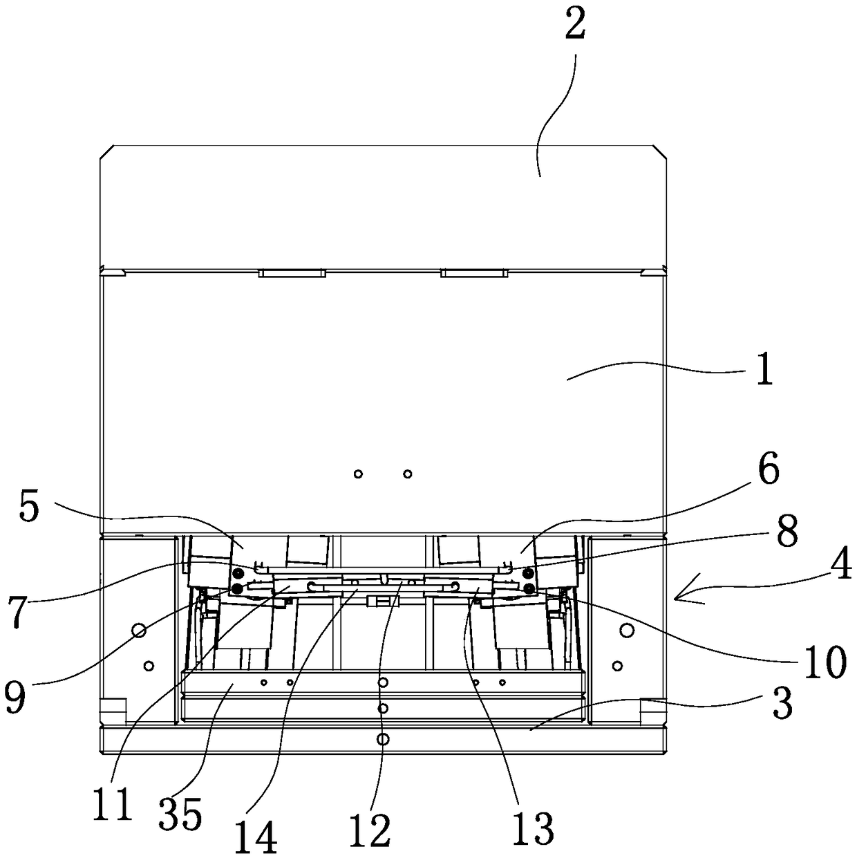 Non-leg plastic chair injection mold with sliding block loose-core mechanism