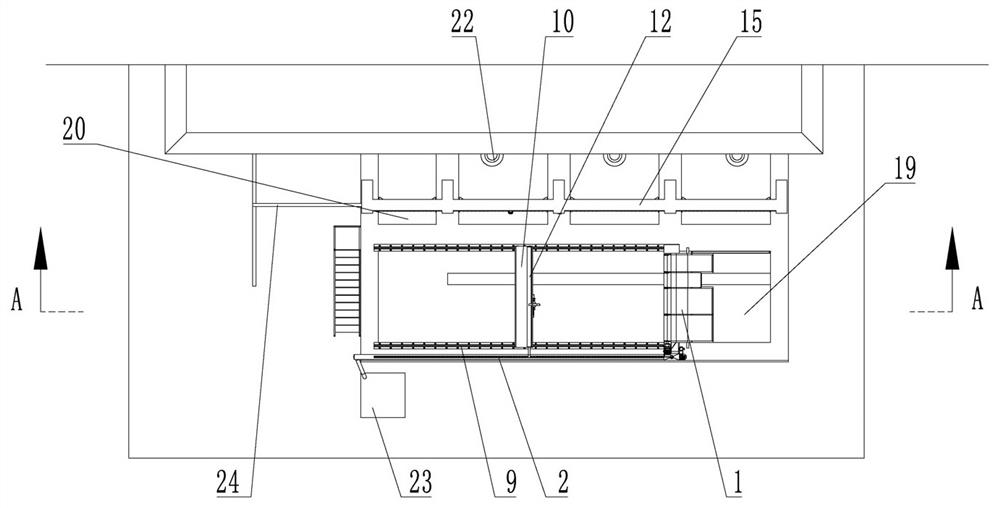 Comprehensive decontamination method for forebay of pump station