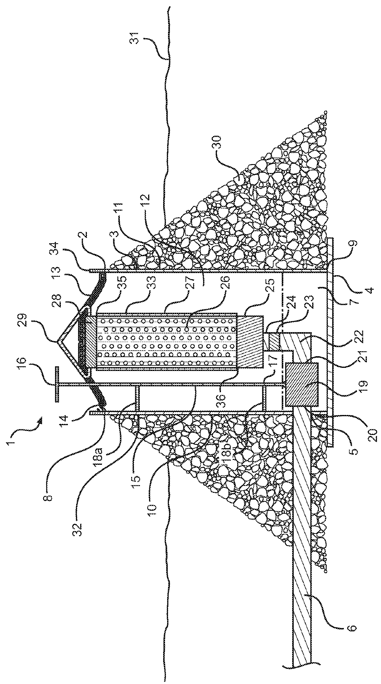 Removable dewatering device