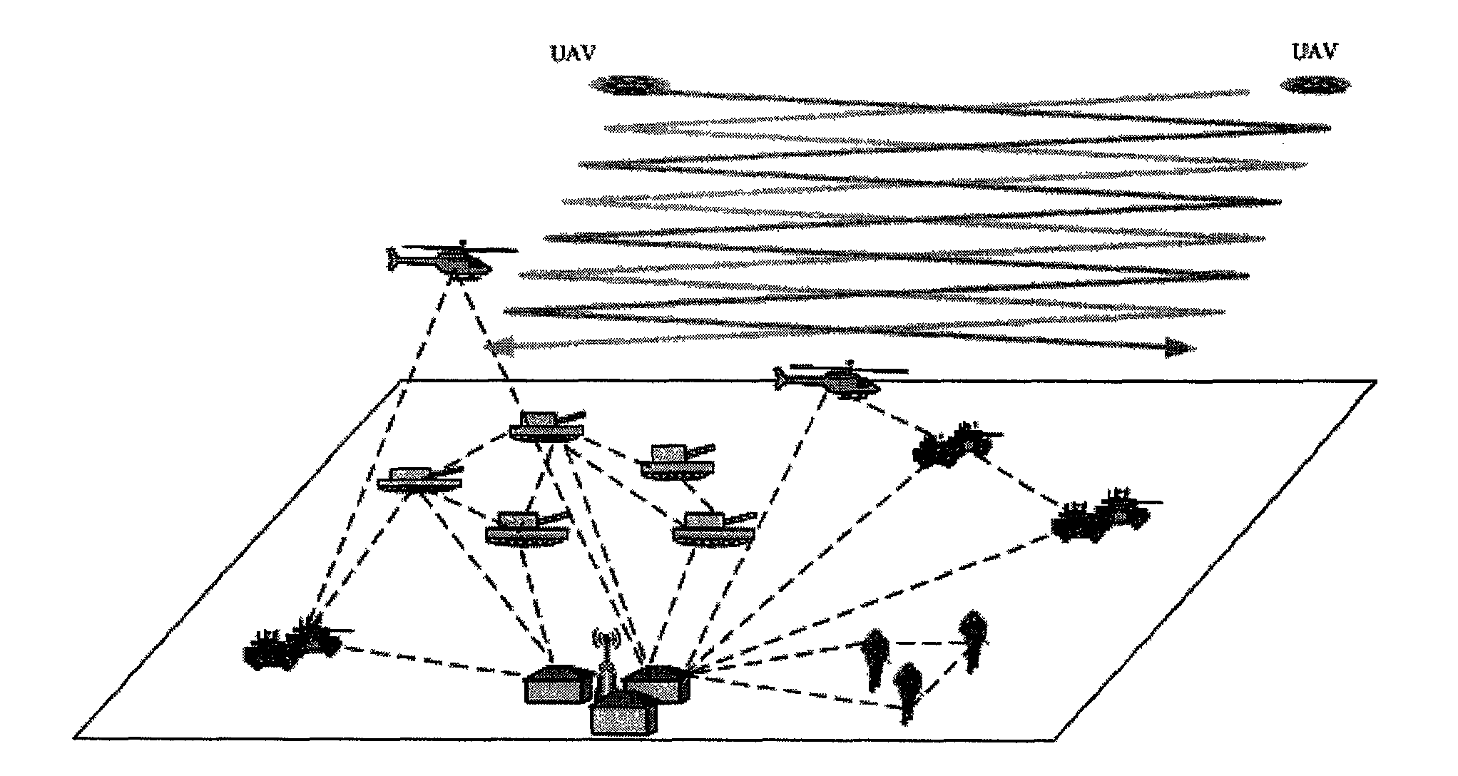 Method for measuring communications volume area distribution in wireless mobile self-organizing network