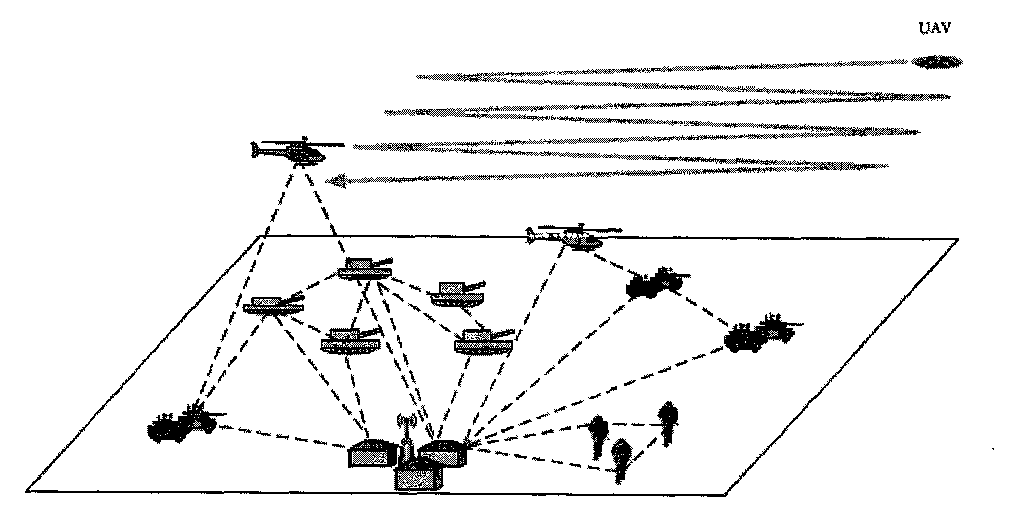 Method for measuring communications volume area distribution in wireless mobile self-organizing network