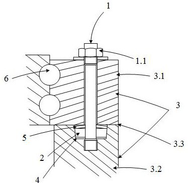 Anti-bending bolt connecting device for wind generating set and mounting method