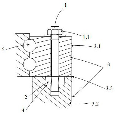 Anti-bending bolt connecting device for wind generating set and mounting method