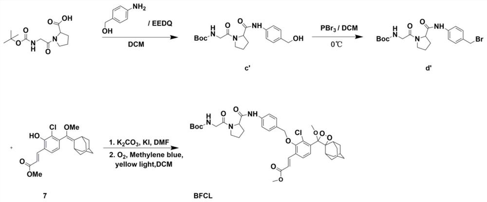 Chemiluminescent probe for detecting fibroblast activation protein, its synthesis method and application