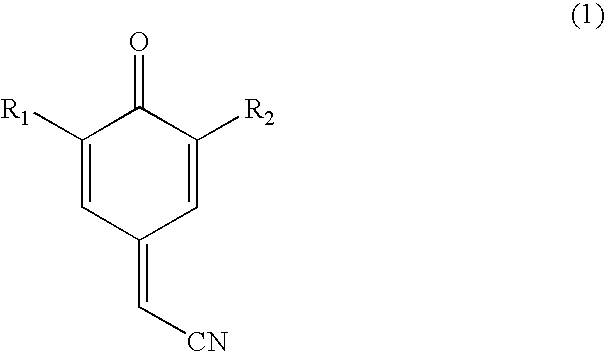 Process for preparing substituted 7-cyano quinone methides