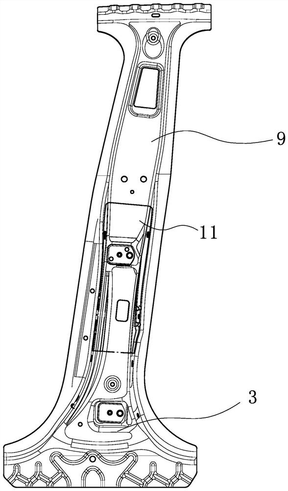 A B -pillar structure for installing the face recognition device