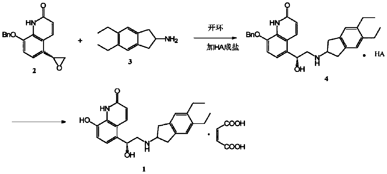 Improved preparation process of indacaterol maleate