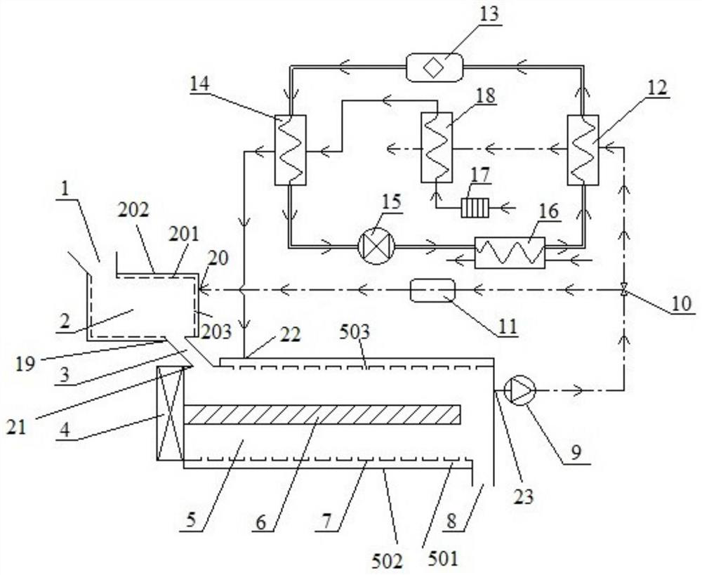 Efficient energy-saving type tobacco drying system